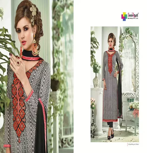 Hi-Fashion Black Print Straight Suit
