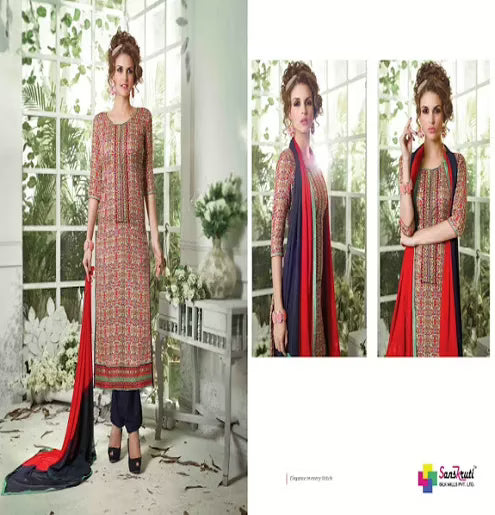Hi-Fashion Sea Green Print Straight Suit