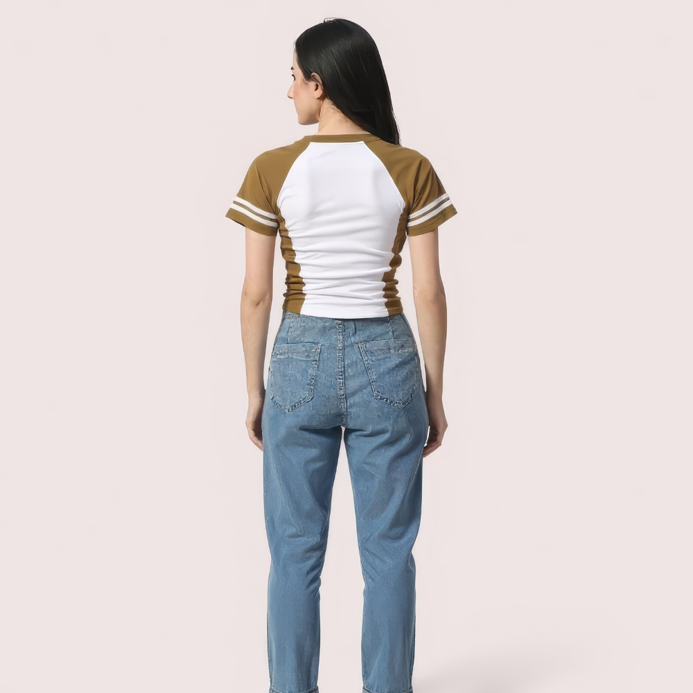 "Brooklyn 76" Varsity Crop Top