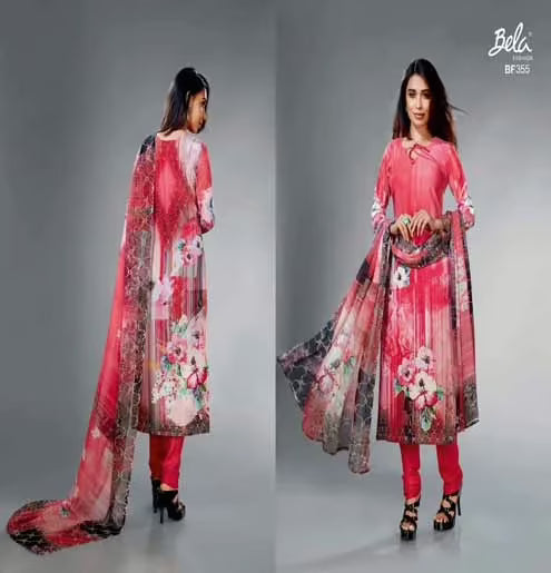 Mizzoli Multi Colour Crape Silk Straight Suit