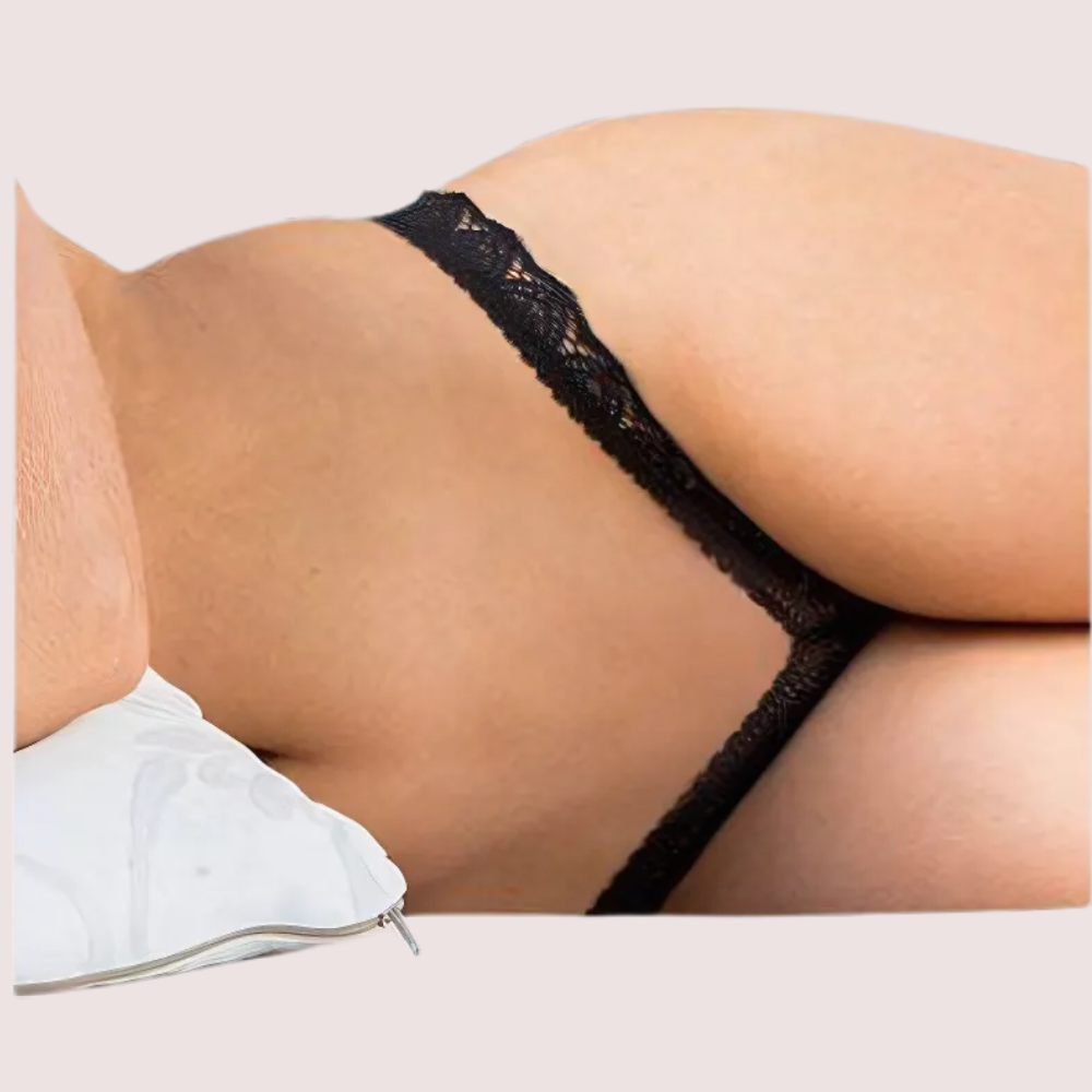 Ladies' Sexy Black Lace Thong Panties