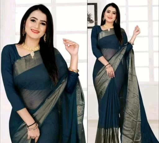 Kashvi Chiffon Viscose Silk Blue Sarees