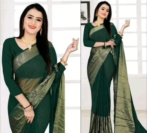 Kashvi Chiffon Viscose Silk Green Sarees