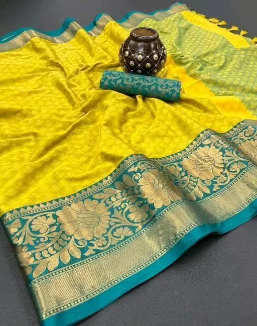 Classic Cotton Silk Yellow Sarees