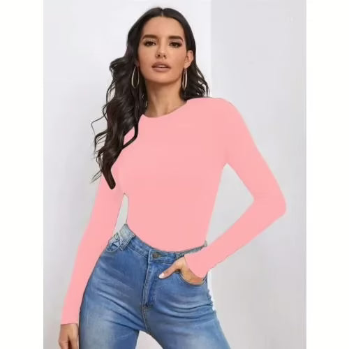 Seasons Beauty Fashion Pink Full Sleeve Top