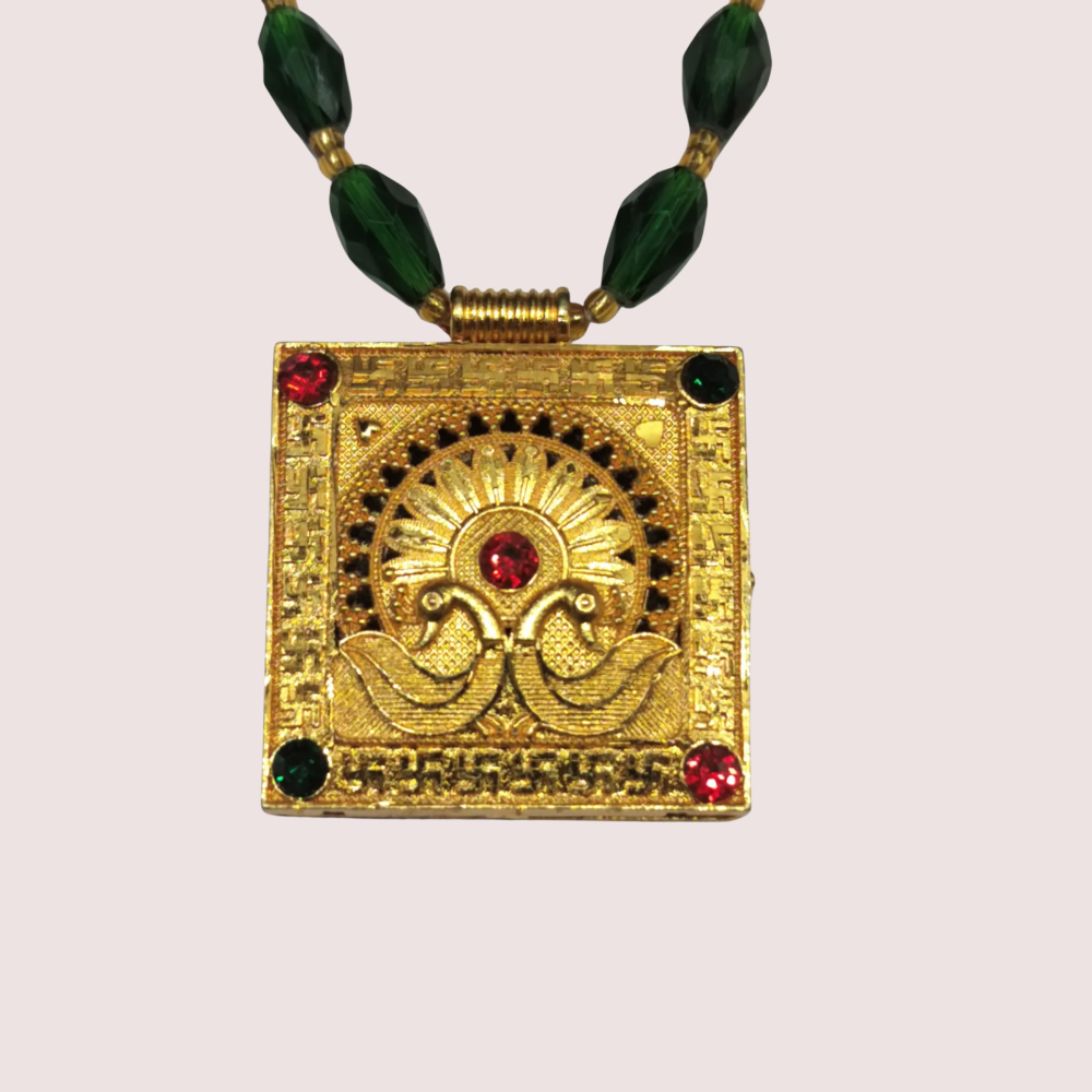 Emerald Sunburst Statement Necklace