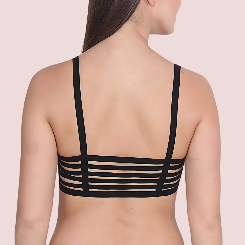 "Sexy" Pack Of 2 Sexy Back Stripe Bralette Bra