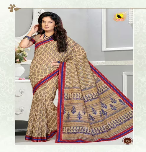 Mayuri-New Fancy Muti Colour Cotton Saree