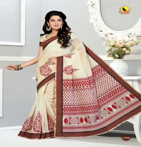 Mayuri-New Fancy Muti Colour Cotton Saree