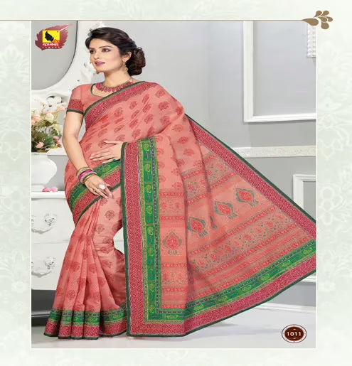 Mayuri-New Fancy Muti Colour Cotton Saree
