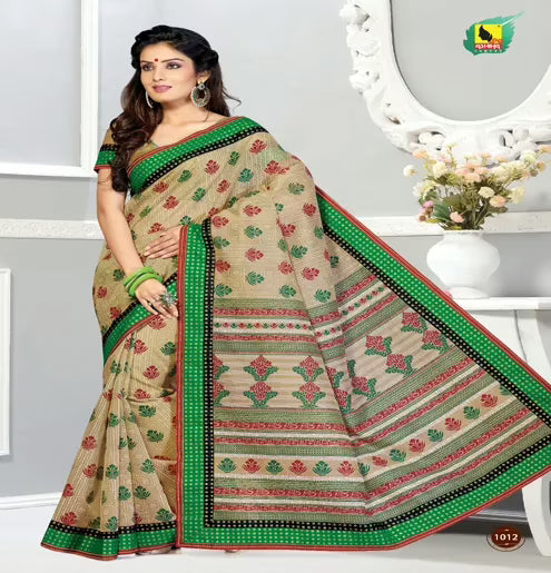 Mayuri-New Fancy Muti Colour Cotton Saree