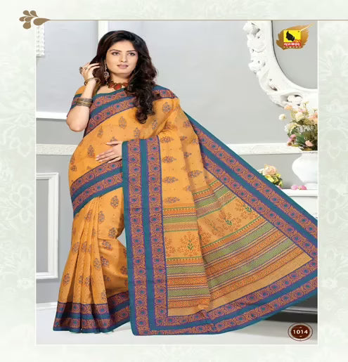 Mayuri-New Fancy Muti Colour Cotton Saree
