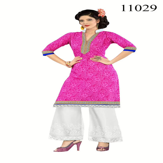 Viva N Diva Pink Colored Cotton Printed Suit.