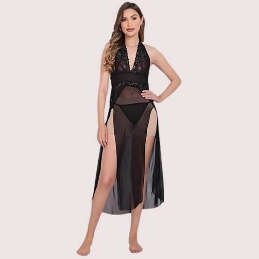 Sensual Mesh Nightgown for Women