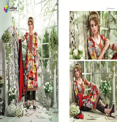 Hi-Fashion Black Print Straight Suit