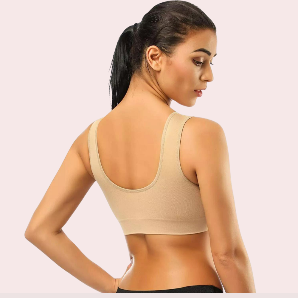 Beige Women's Ultimate Sports Bra for Yoga & Gym