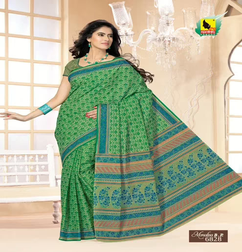 Monalisa Multi Color Printed Cotton Saree