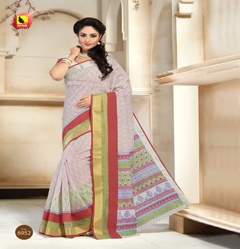 Kajri Chiku Printed Cotton Saree