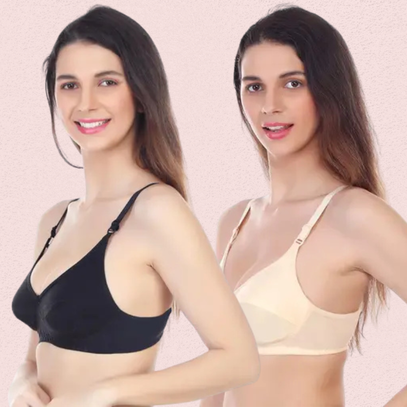 Everyday Cotton Non-Padded Bra for Women (Pack of 2)