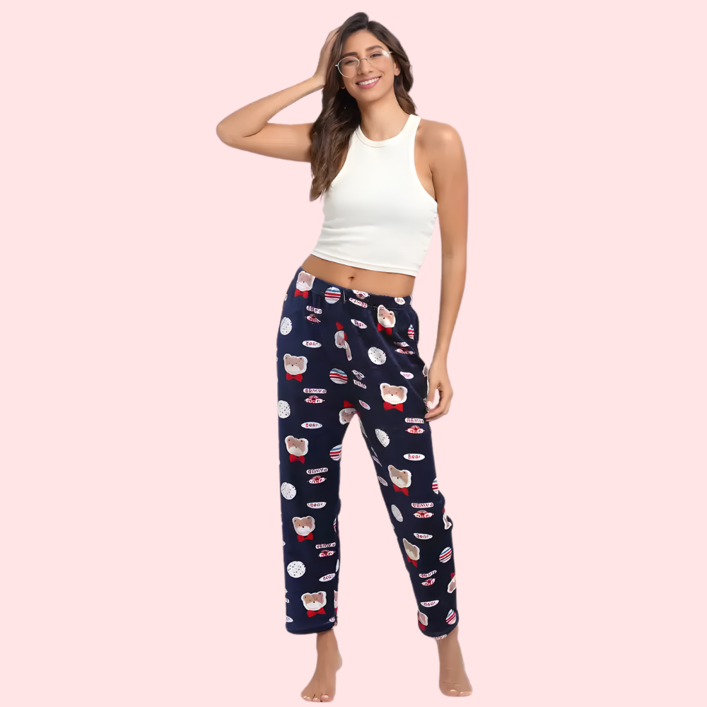 Ladies casual printed warm Pajama (Pk of 2)