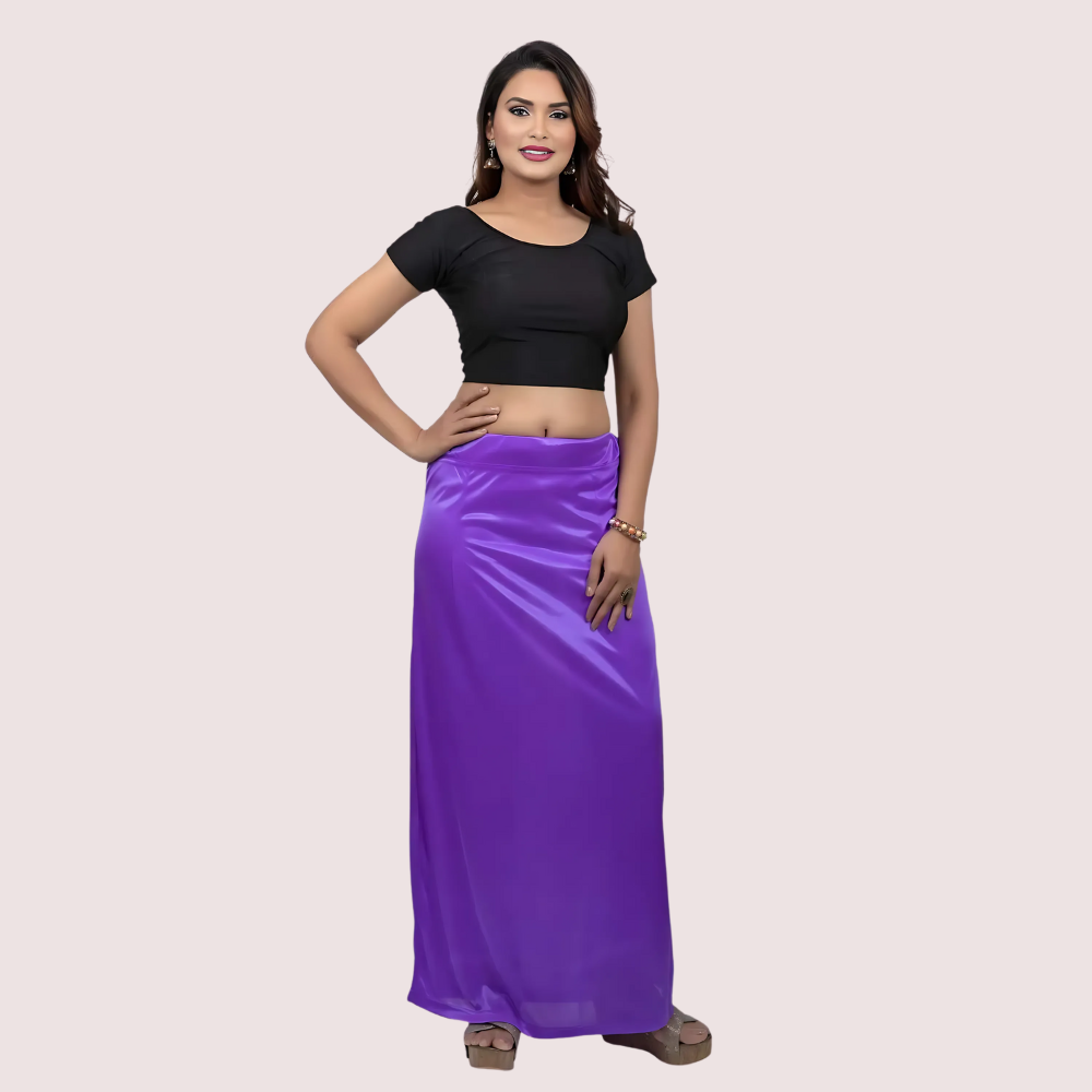 Indian Silk Saree's Satin Petticoat for Women
