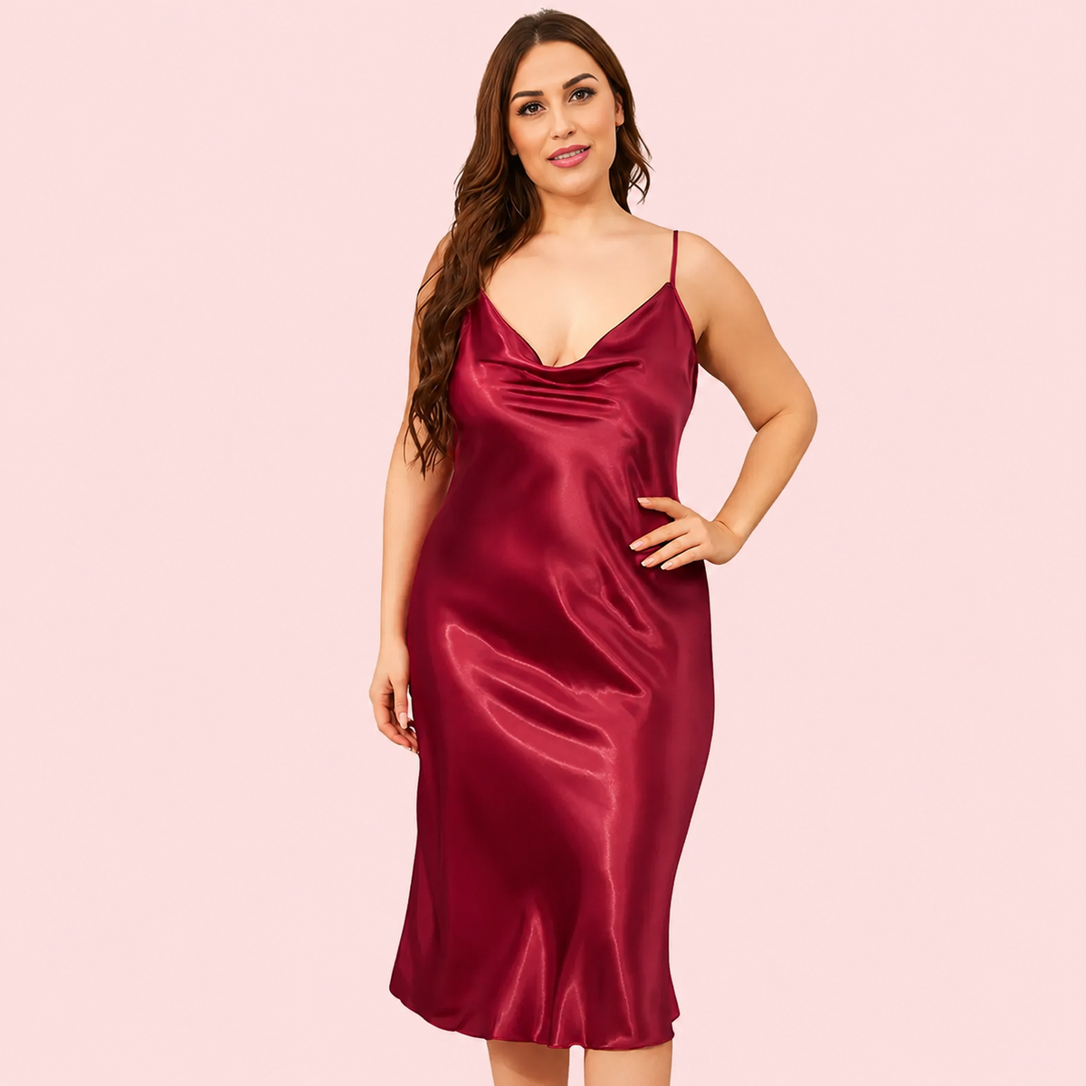 Classic Plus size Luxury Silky Satin Nightwear (4XL-5XL)