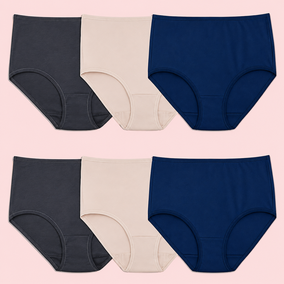 Breathable Cotton Regular Panties Set of 6
