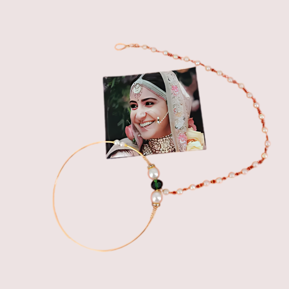 Uttarakhandi Round Nath in Elegant Gold Plating