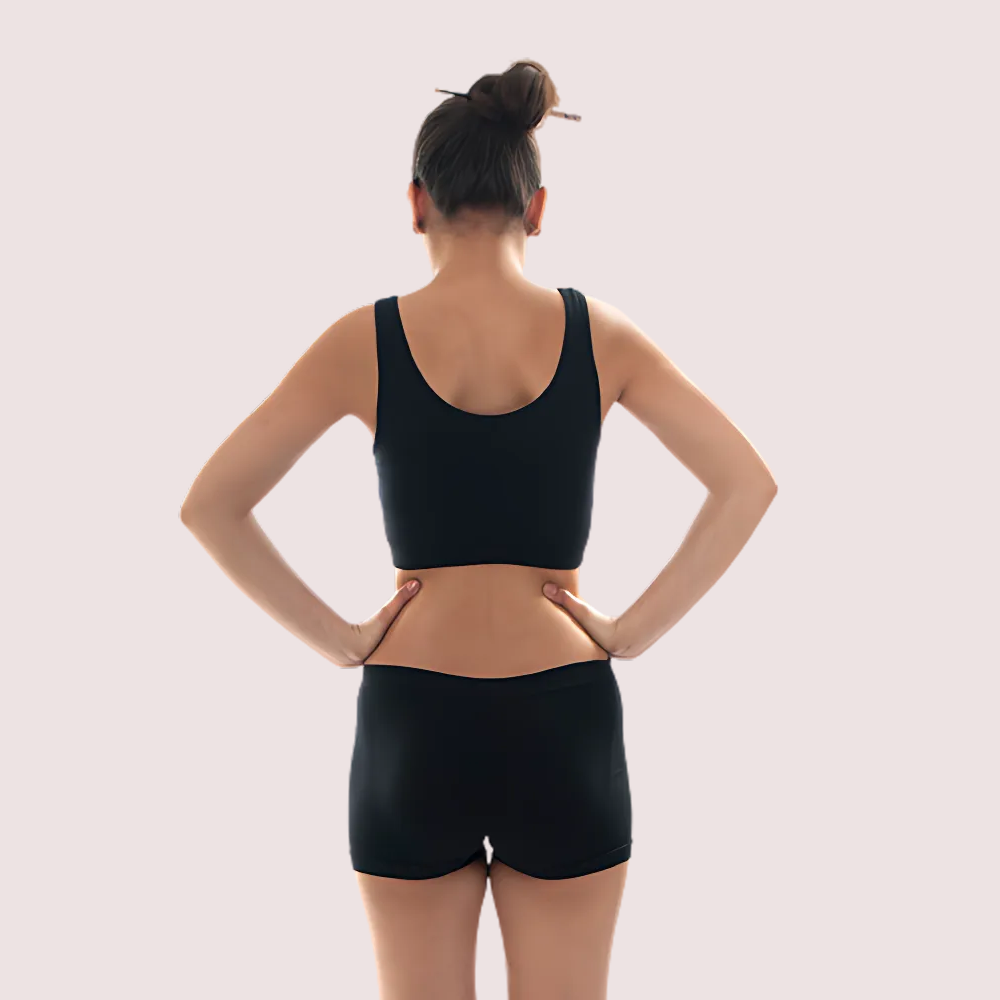 "Black" Seamless Sports Bra And Boyshort Set