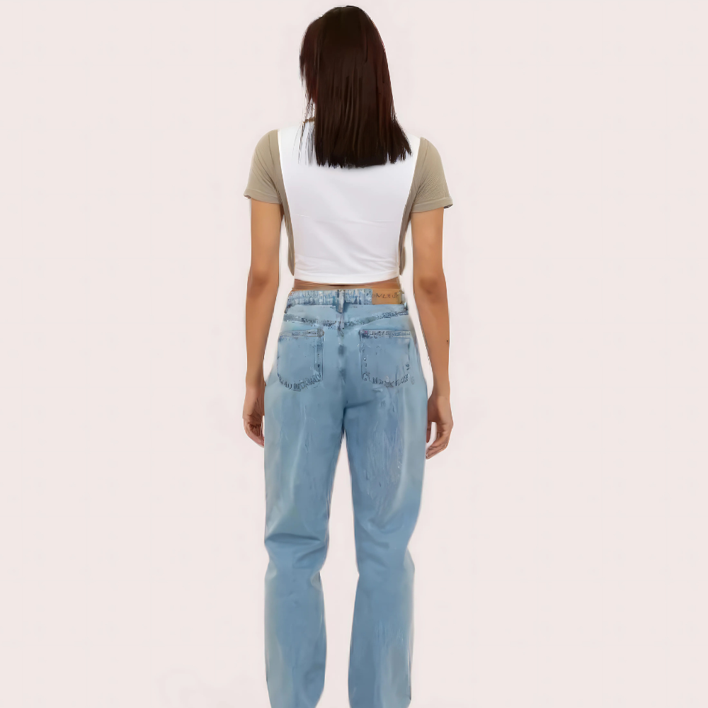 Women's "Campus" Polo Crop Top – Casual Varsity Style Tee