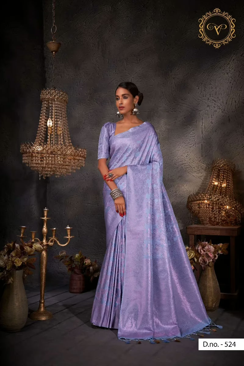 Aishani Blue Zari Women Saree