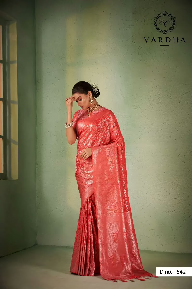 Aksha Zari Red Women Saree