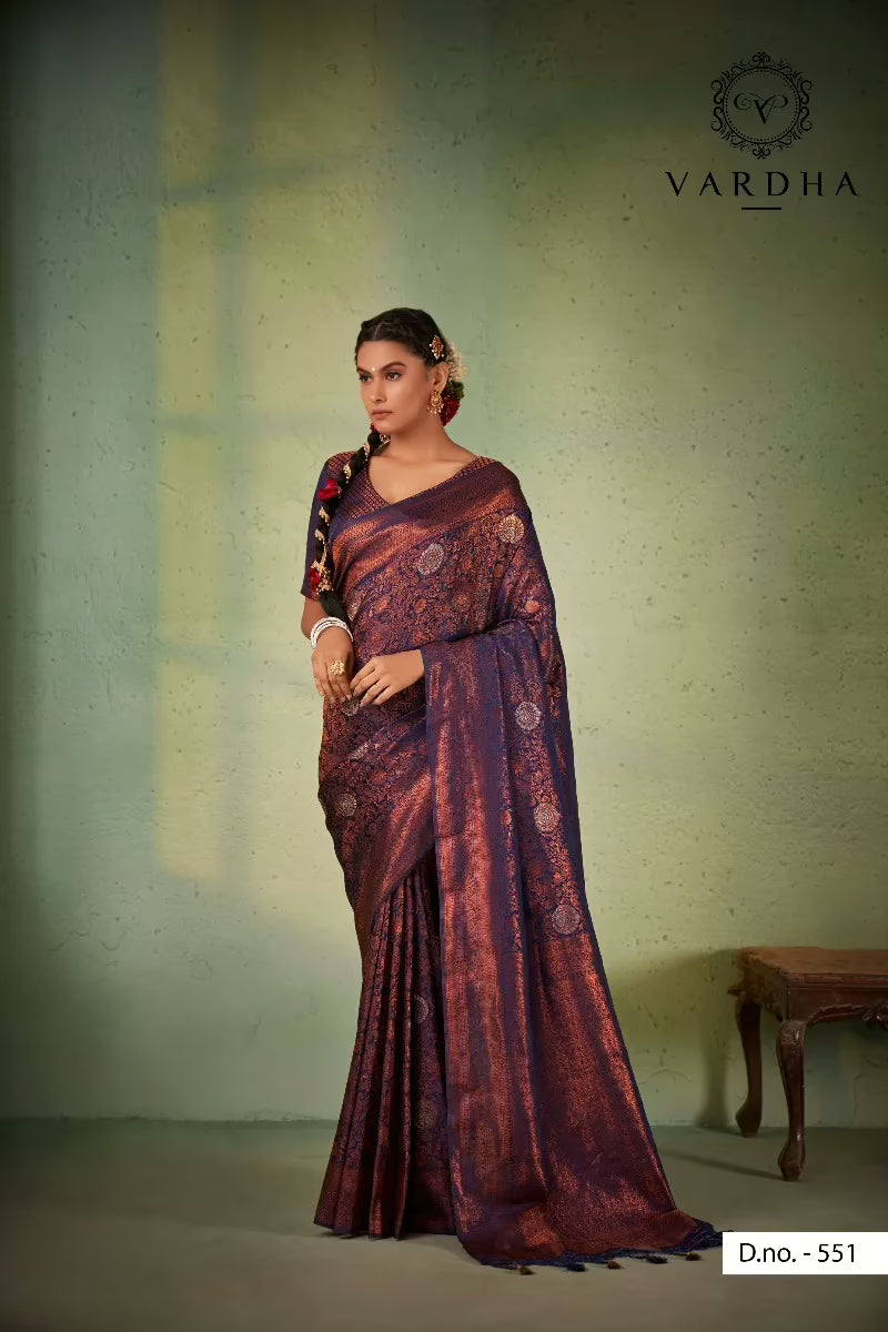 Anvaya Zari Blue Women Saree