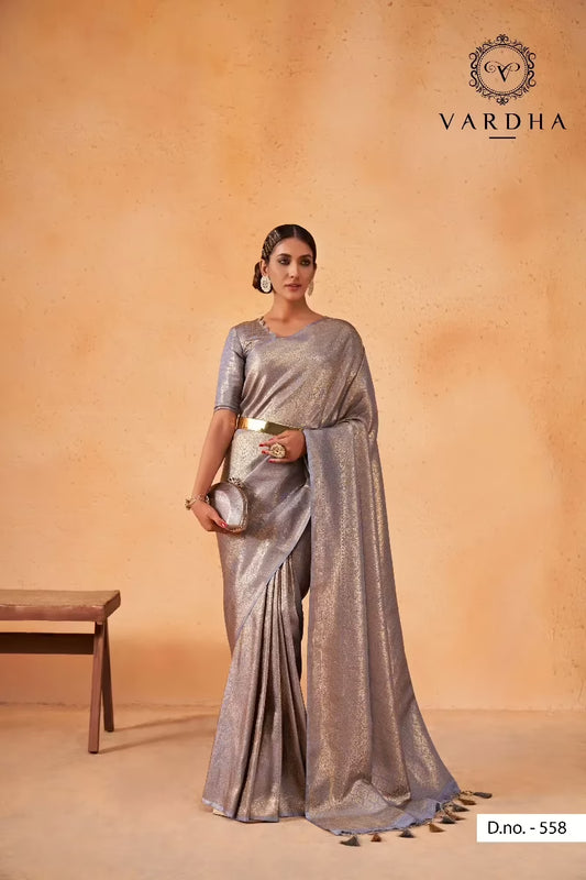 Asya Vol.3 Grey Zari Women Saree