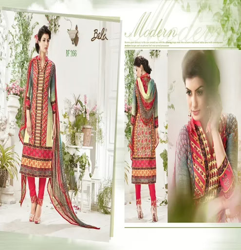 Mizzoli Multi Georgette Cotton Suit