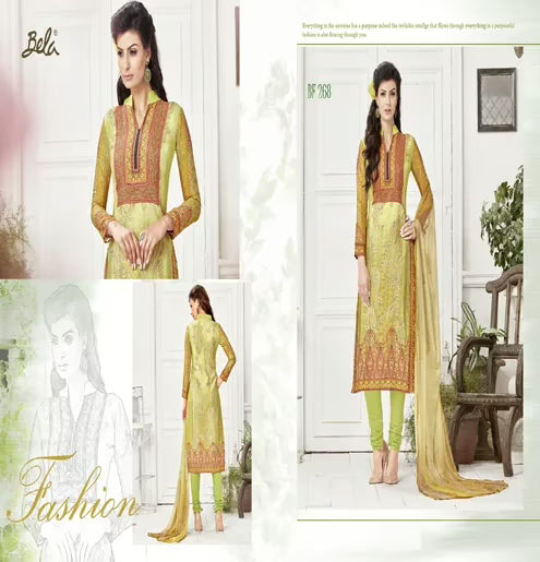 Mizzoli Multi Georgette Straight Cotton Suit