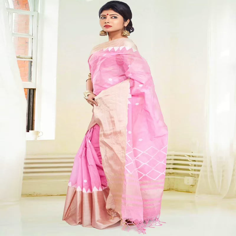 Designer Handloom Ethnic Saree with Indian Handlom Mark