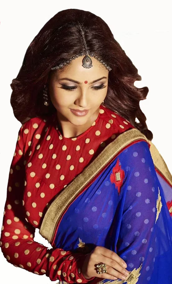 Club Art Decor Designer Blue Saree With Pure Natural Fabrics