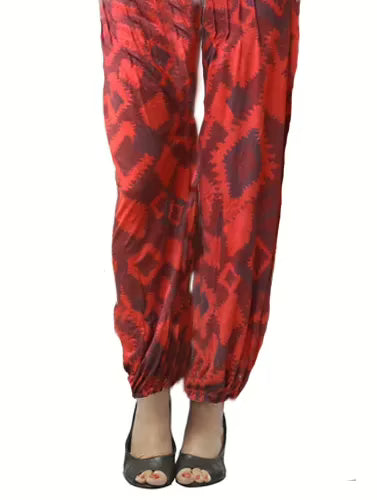 Red Vintage Print Afghani Pajama