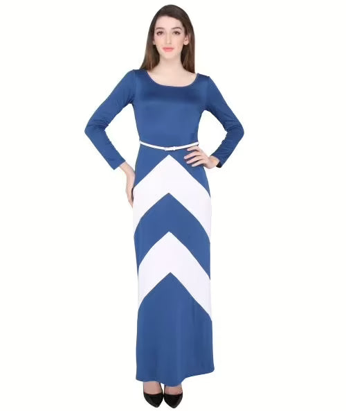 Elliana Blue And White Gown Dress
