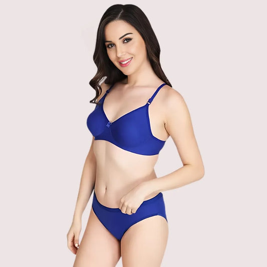Non-Padded Bra Panty Set for Women (2 pack)
