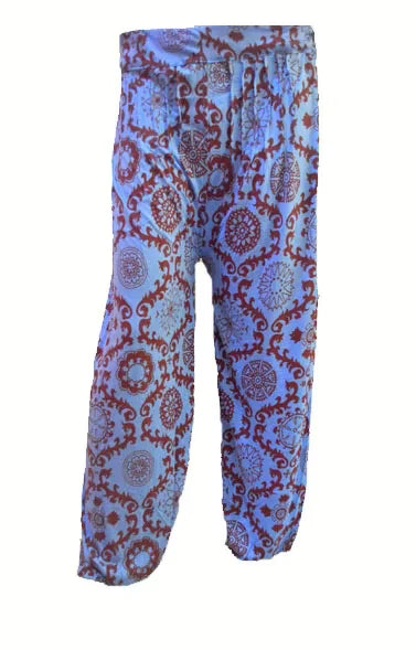 Classic Blue Printed Afghani Pajama