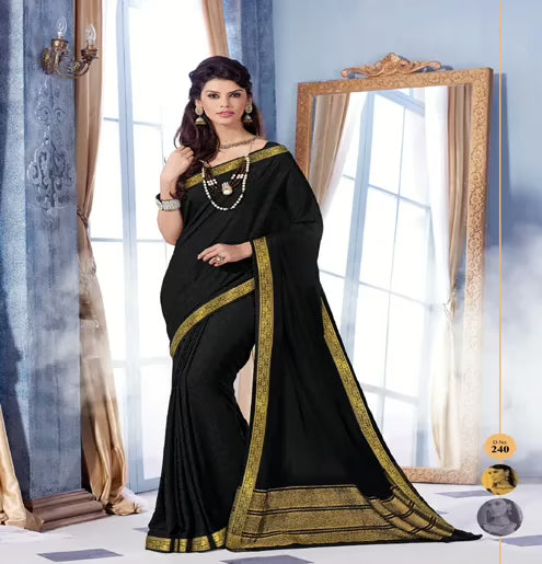 Sindoor Black Color Crepe Silk Saree