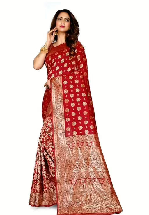 Banarasi Silk Jacquard Saree With Blouse