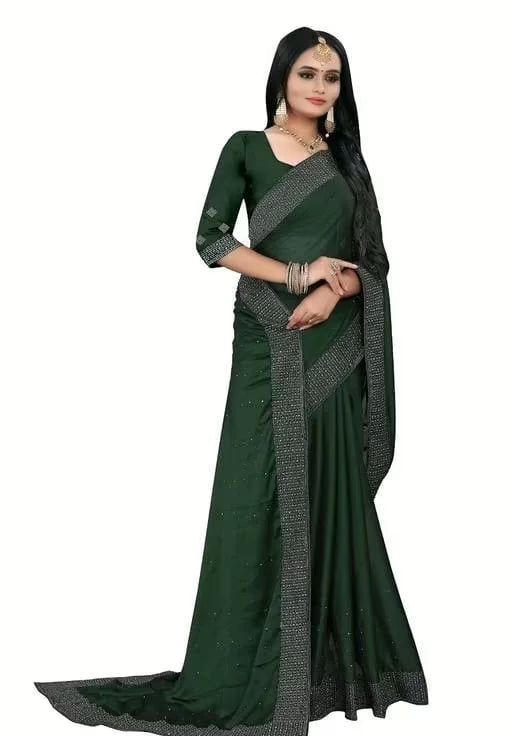 Abhisarika Art silk Georgette Green Sarees