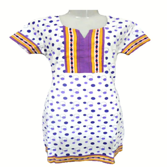 Latest white Polka Dot Print Kurti