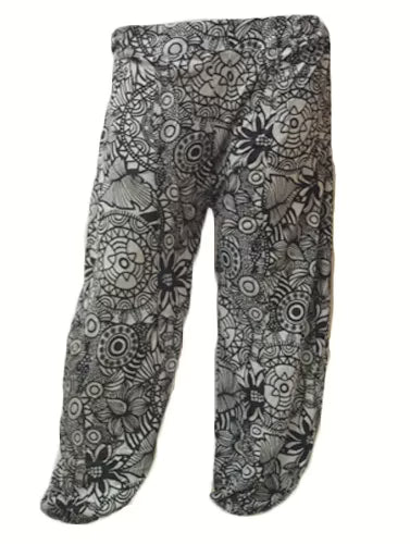 Voguish Grayish Printed Afghani Harem