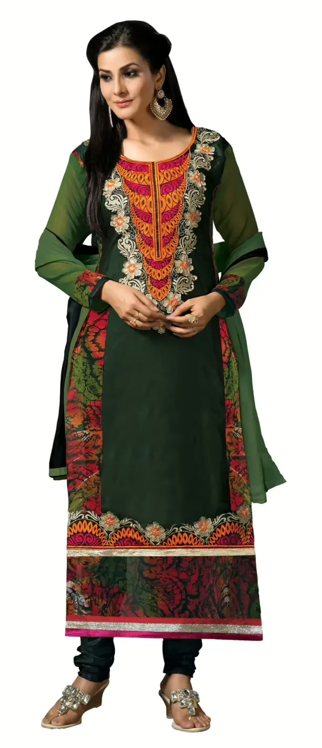 Trendz apparels Rosy Dark Green Untitched suit