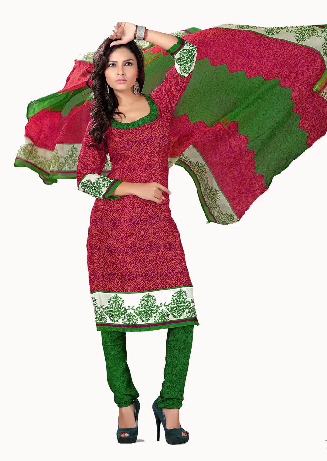 Trendz Apparels Suhani Multi Color Printed Unstitched Suit