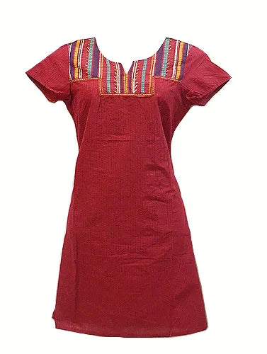 W-Red Classic Multi Print Cotton Kurti